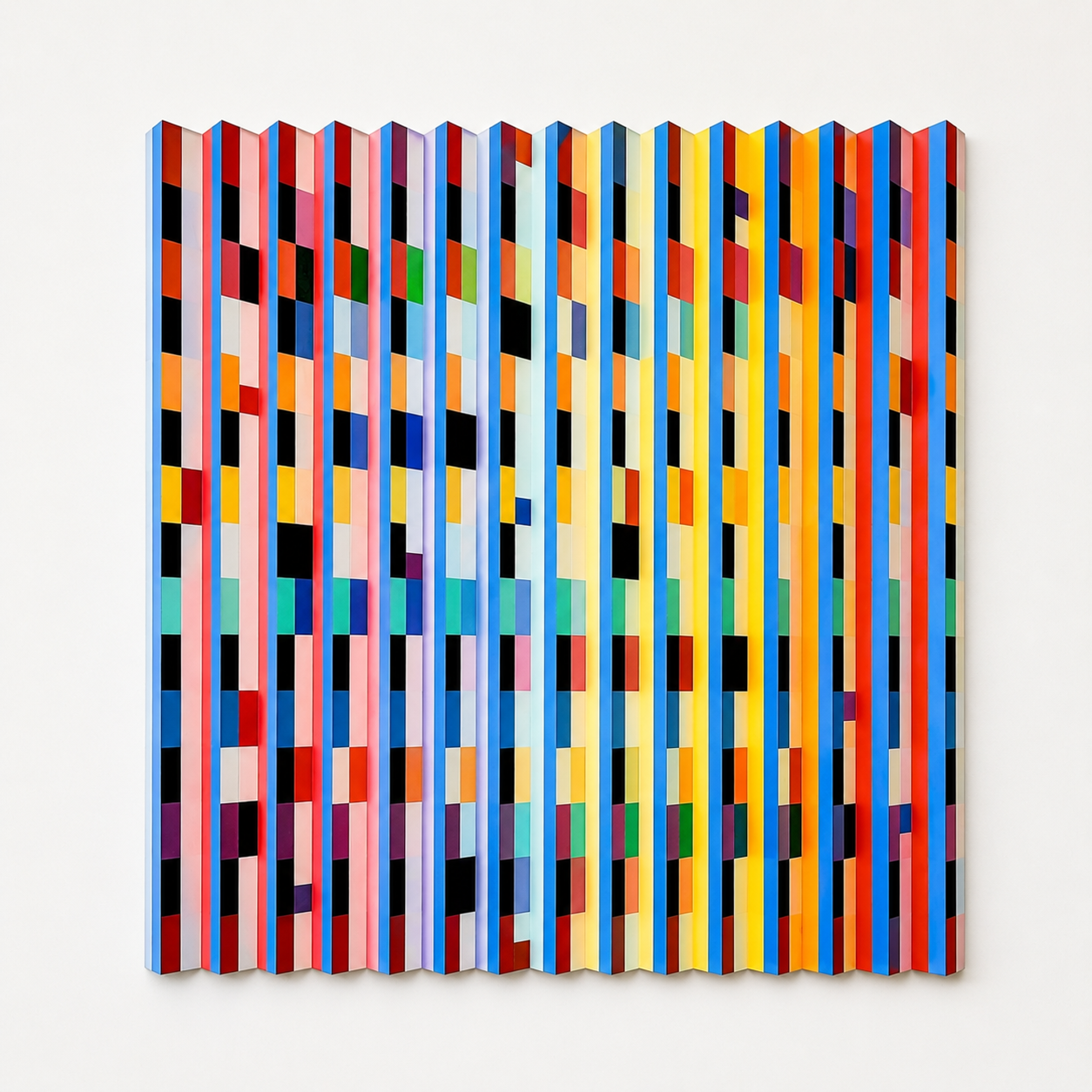 Yaacov Agam, "Rainbow-Star of David" - Agamograph; Original Work of Art!