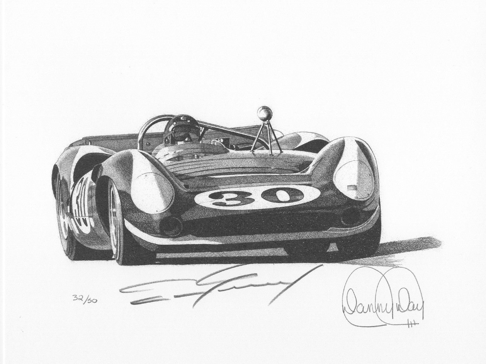 Lola T70 by Danny Day | Dan Gurney Autographed COA