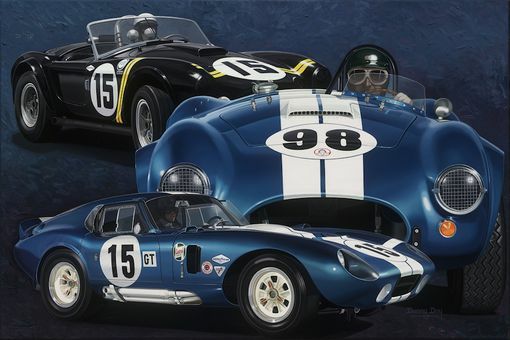 Bitten by the Snake by Danny Day Autographed by Carroll Shelby, Hill, and Gurney