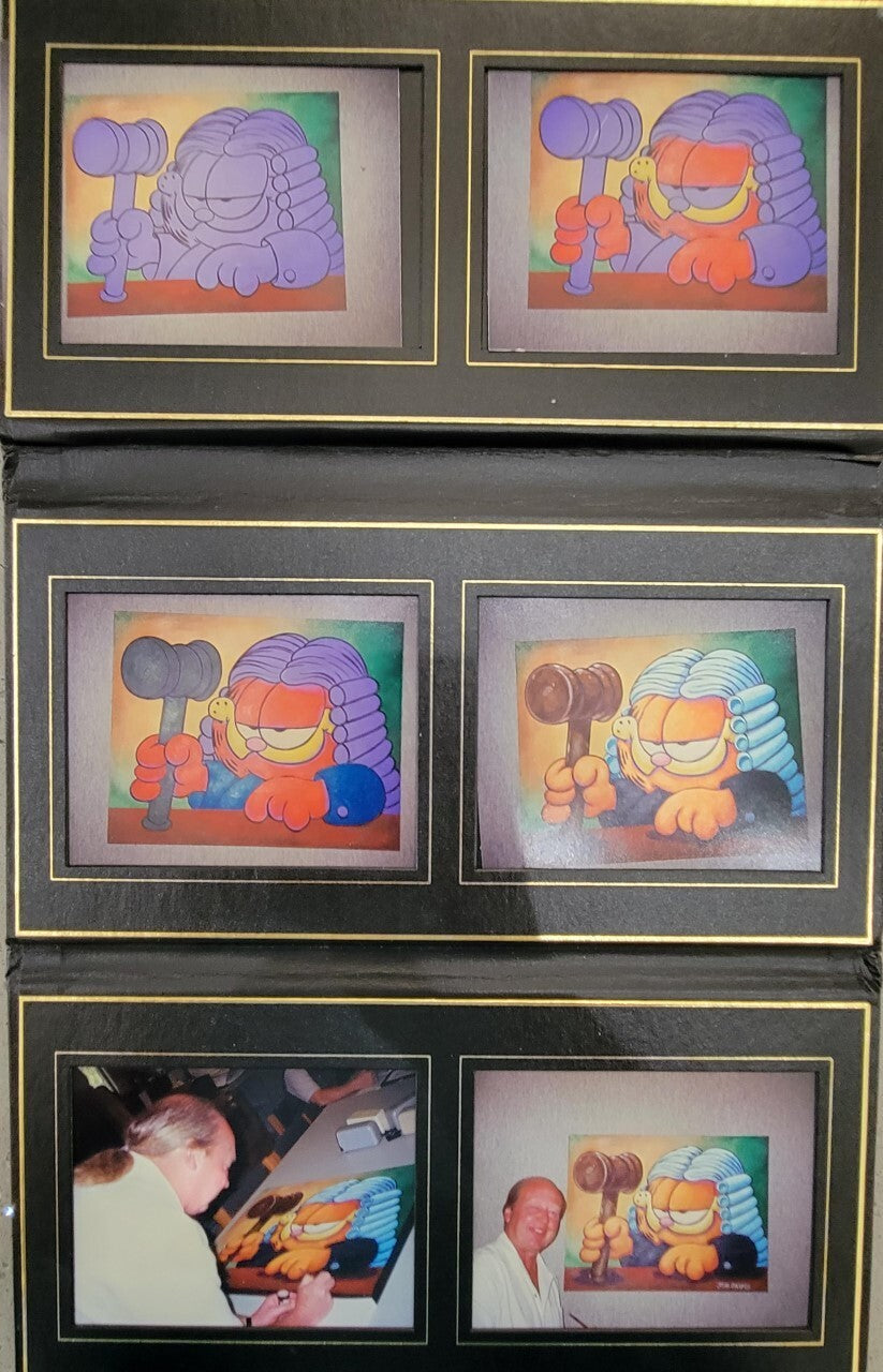 Original Jim Davis Garfield Signed painting 30x24  RARE JUDGE