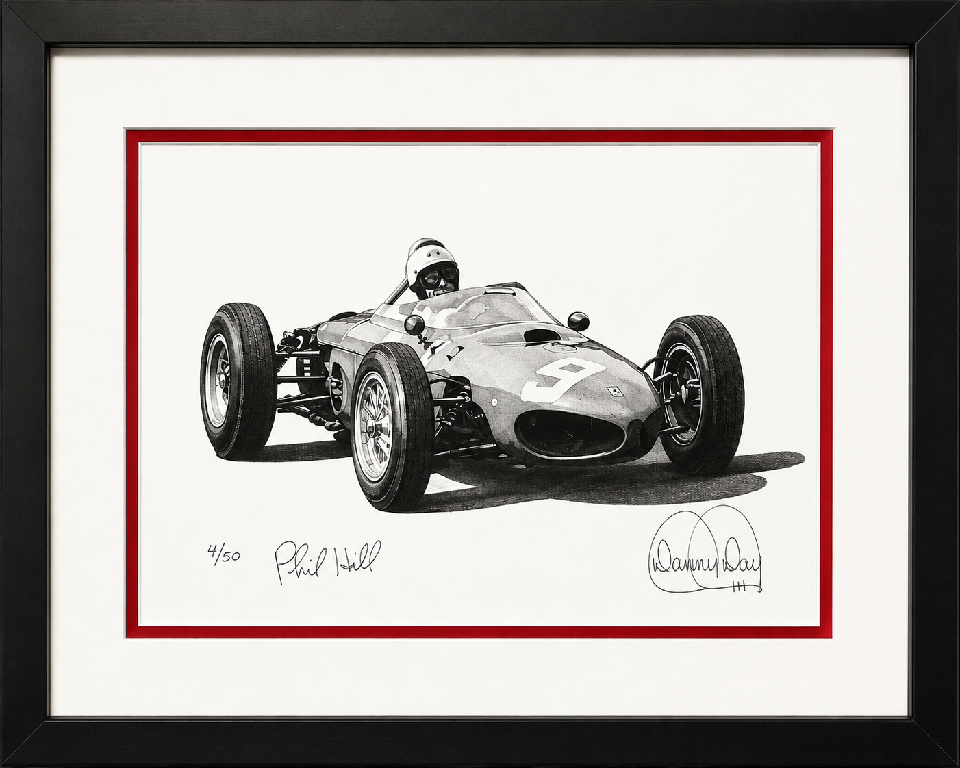 Ferrari 156 Sharknose – Phil Hill Autograph – Limited Edition Artwork + COA