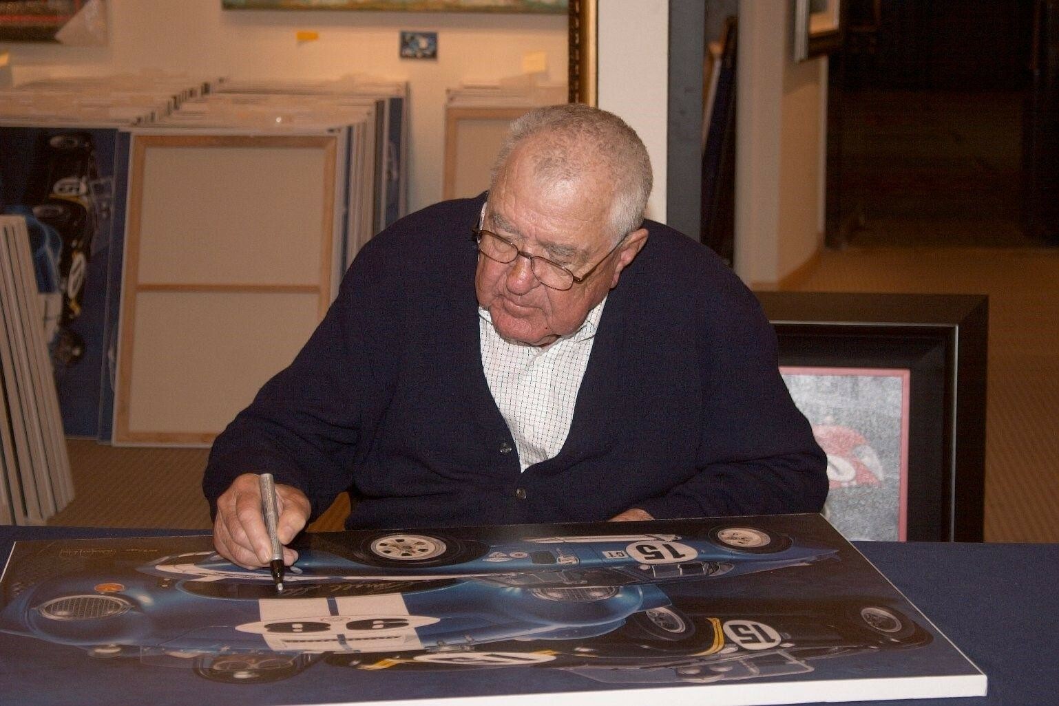 Bitten by the Snake Danny Day Art Carroll Shelby Signed Cobra Daytona + Bonu