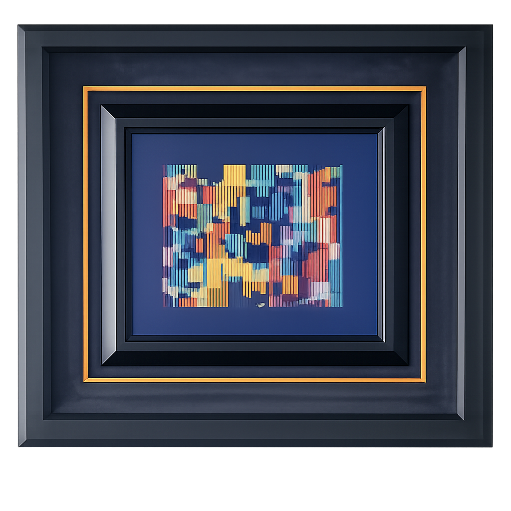 Yaacov Agam, "Symphony Visual on Blue Space" - Original Work of Art!