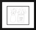 Jim Davis Autographed Garfield Original Pencil Drawing Framed  RARE