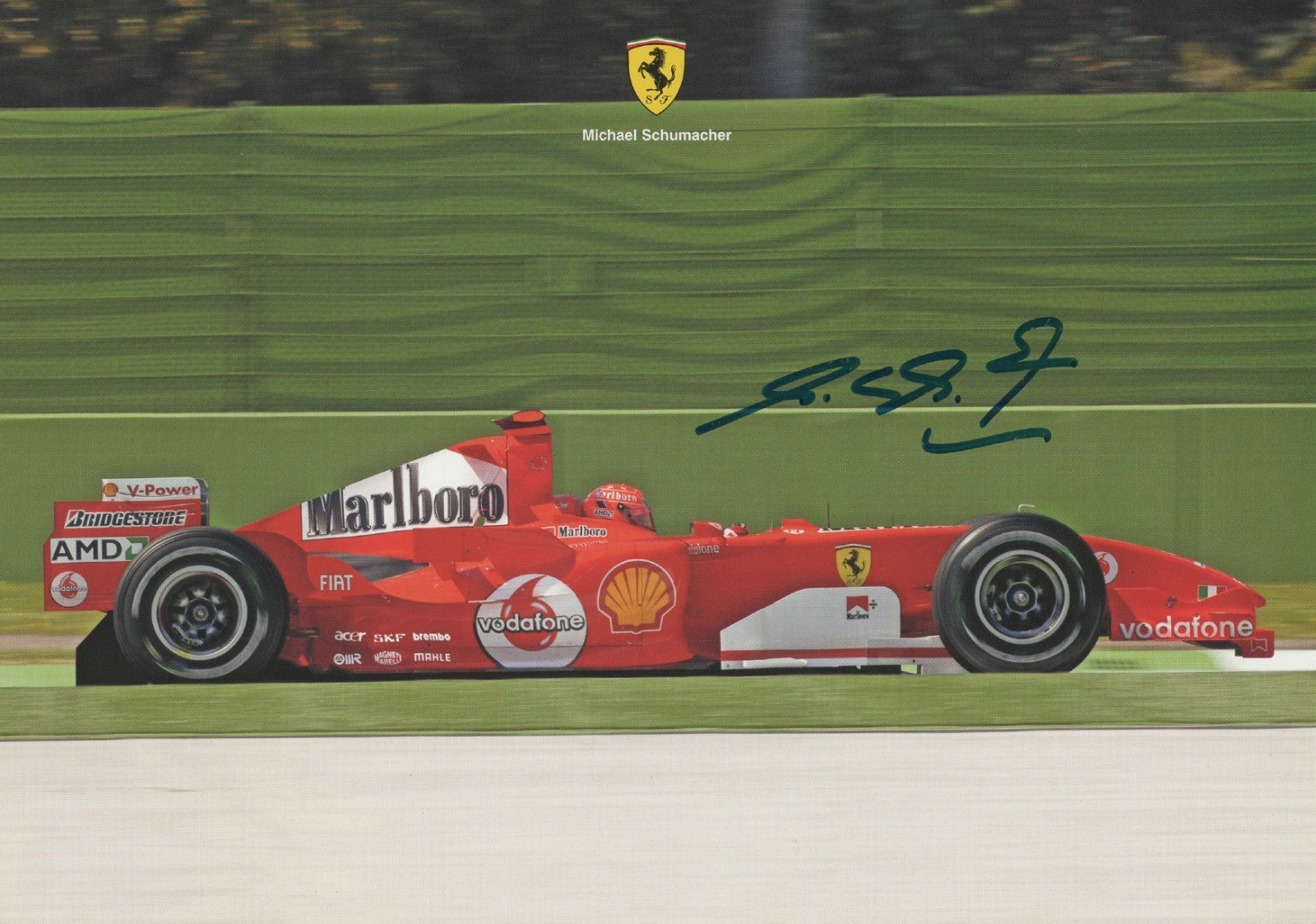 Michael Schumacher Hand-Signed Ferrari Factory Photograph