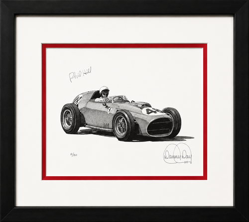 1959 Ferrari Dino 246 F1 Limited Edition Artwork | Phil Hill Signed | COA