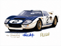 Ford GT40 Autographed by  Phil Hill and Carroll Shelby