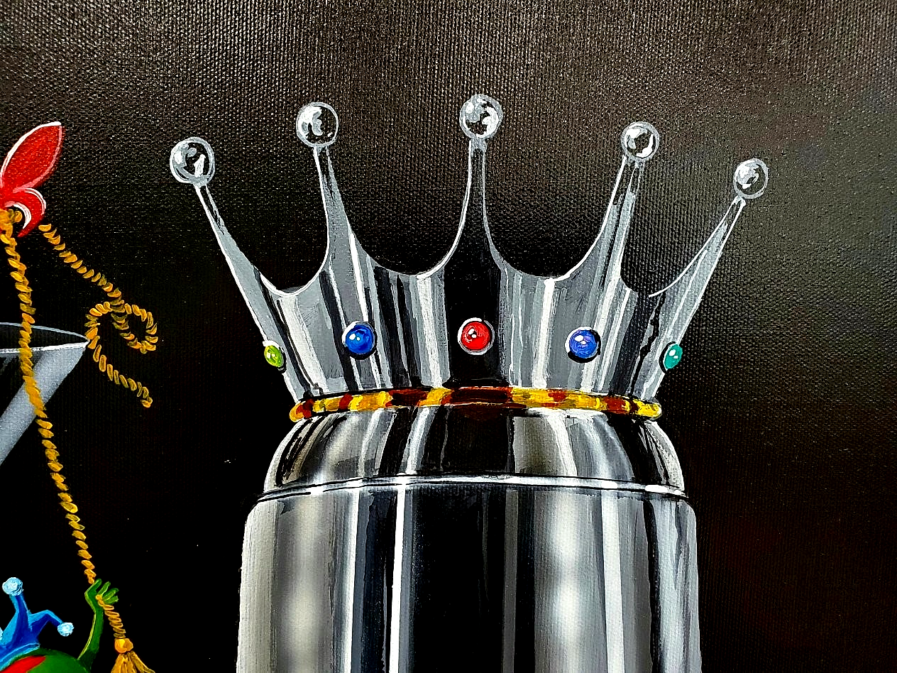 Michael Godard “On the Throne” Original Painting Framed 2005