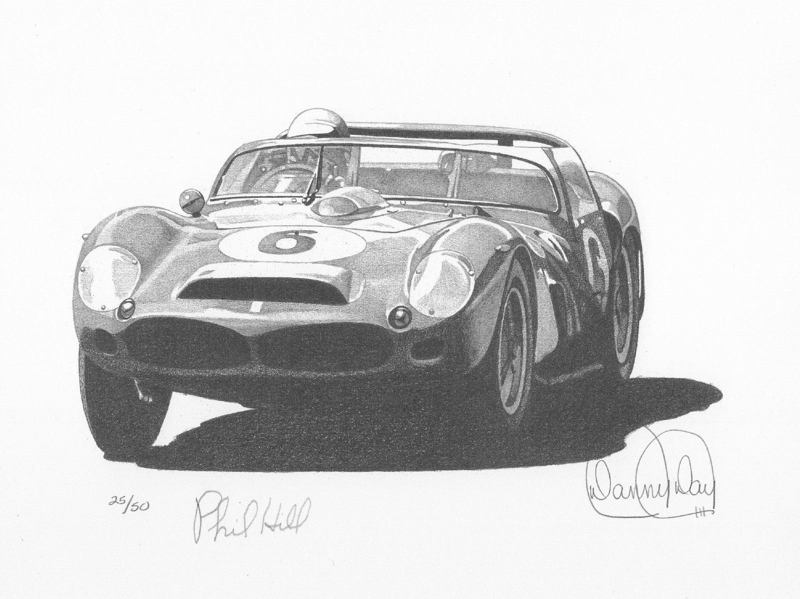 Ferrari 330 TRI/LM Chassis 0808 by Danny Day | Phil Hill Autographed |