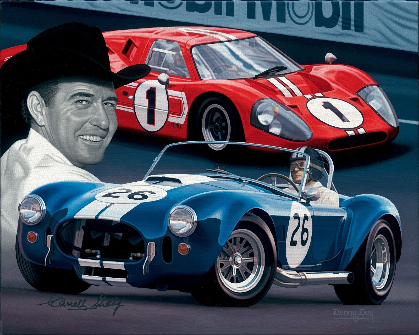 Tribute to Carroll Shelby by Danny Day  Autographed by Carroll Shelby