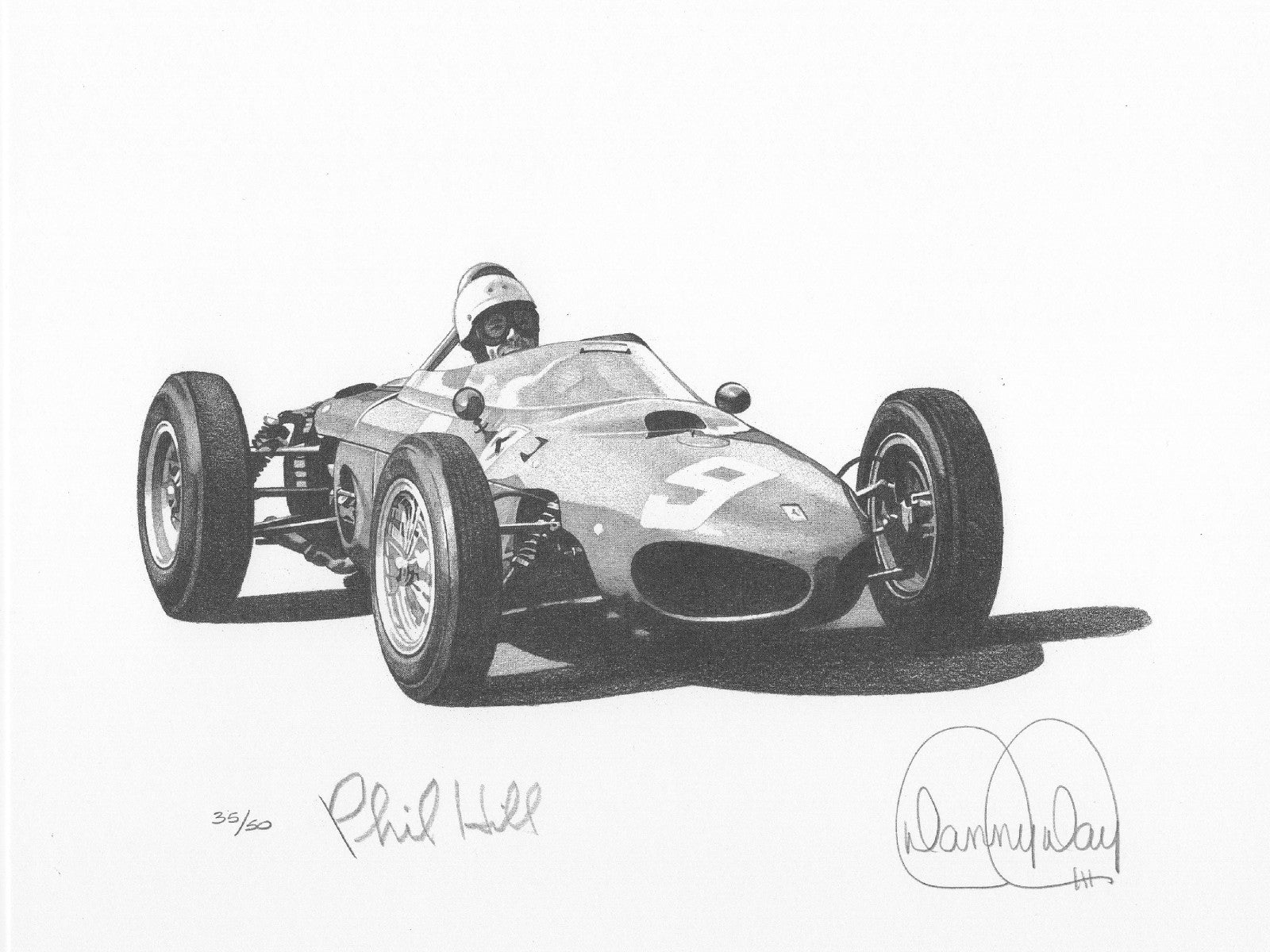 Ferrari 156 "Sharknose" F1 by Danny Day | Phil Hill Autographed COA