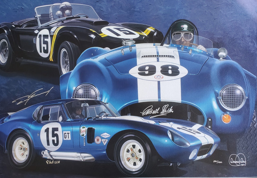 Bitten by the Snake by Danny Day Autographed by Carroll Shelby, Hill, and Gurney