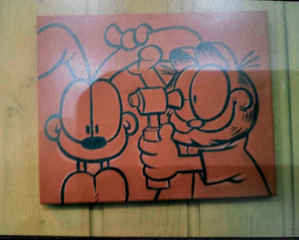 Original Jim Davis Garfield Signed painting 16x20