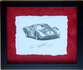 Ford GT40 Mark IV Original Pencil Drawing – Danny Day – Signed by Dan Gurney – F